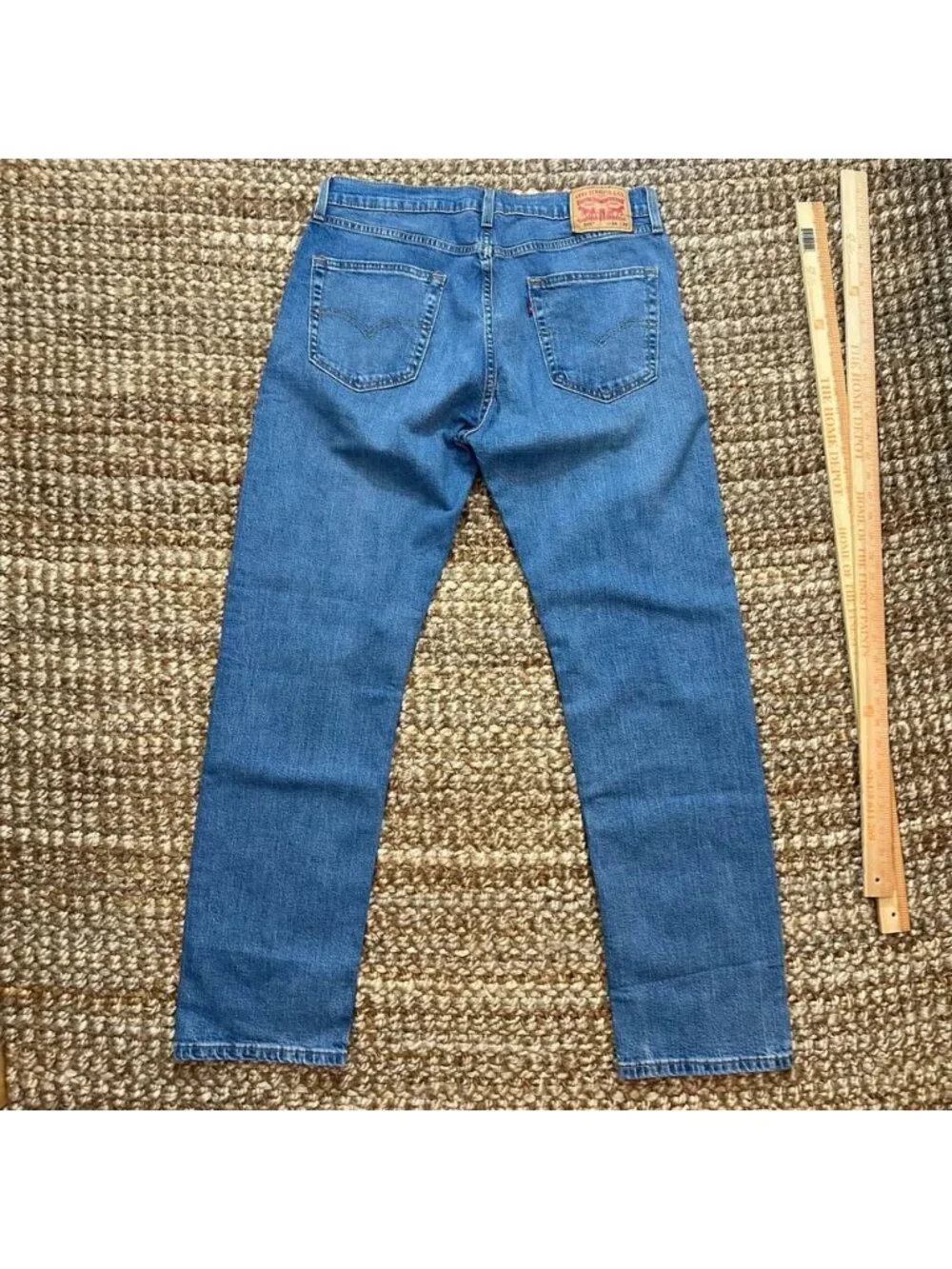 New Levi's 505 Regular Fit Straight Leg Blue Denim Jeans Mens W34 L32